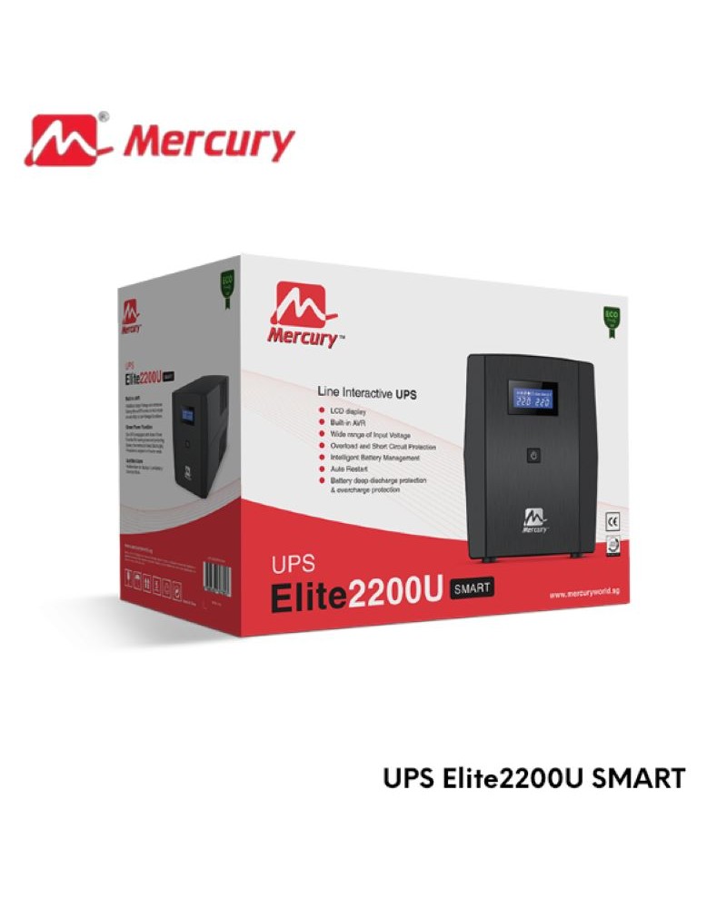 Onduleur Mercury UPS Elite2200U SMART (Onduleur intelligent Elite 2200U /  Onduleur 2000VA)
