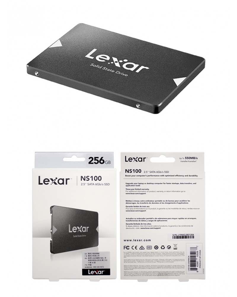 Disque dur interne SSD SATA 2.5 - Lexar NS100 - 256GB