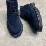 BOTTE EN DAIM BLEU CAVIN KLEIN