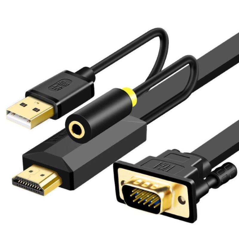 cable-hdmi-vers-vga-avec-audio-2-metres-jinghua-jh-z130g-1.jpg Câble HDMI vers VGA (avec audio) 2 Mètres - JiNGHUA JH-Z130G – Image 1