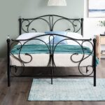 Cadre de lit King Size noir pour chambre d'enfants et adultes