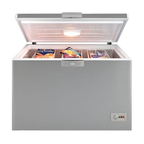 congelateur-beko-horizontal-550-litres-avec-vitre-gris-cf380s-1.jpg CONGELATEUR BEKO HORIZONTAL 550 LITRES AVEC VITRE GRIS CF380S – Image 1