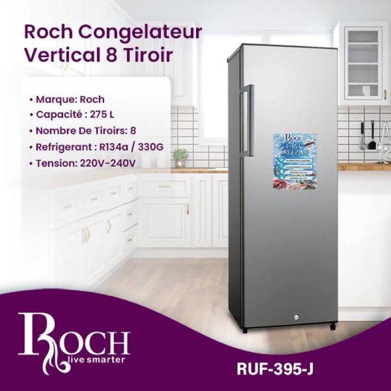 congelateur-roch-vertical-8-tiroirs-plaque-aluminium-gris-ruf395-1.jpg CONGELATEUR ROCH VERTICAL 8 TIROIRS PLAQUE ALUMINIUM GRIS RUF395 – Image 1