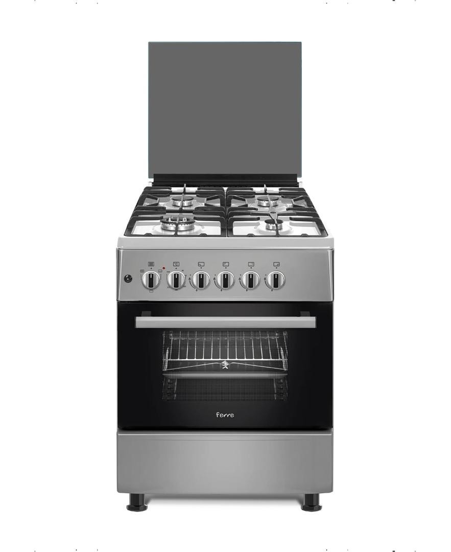 cuisiniere-ferre-4-feux-60x60-inox-f6s40g2-1.jpg CUISINIERE FERRE 4 FEUX 60x60 INOX F6S40G2 – Image 1