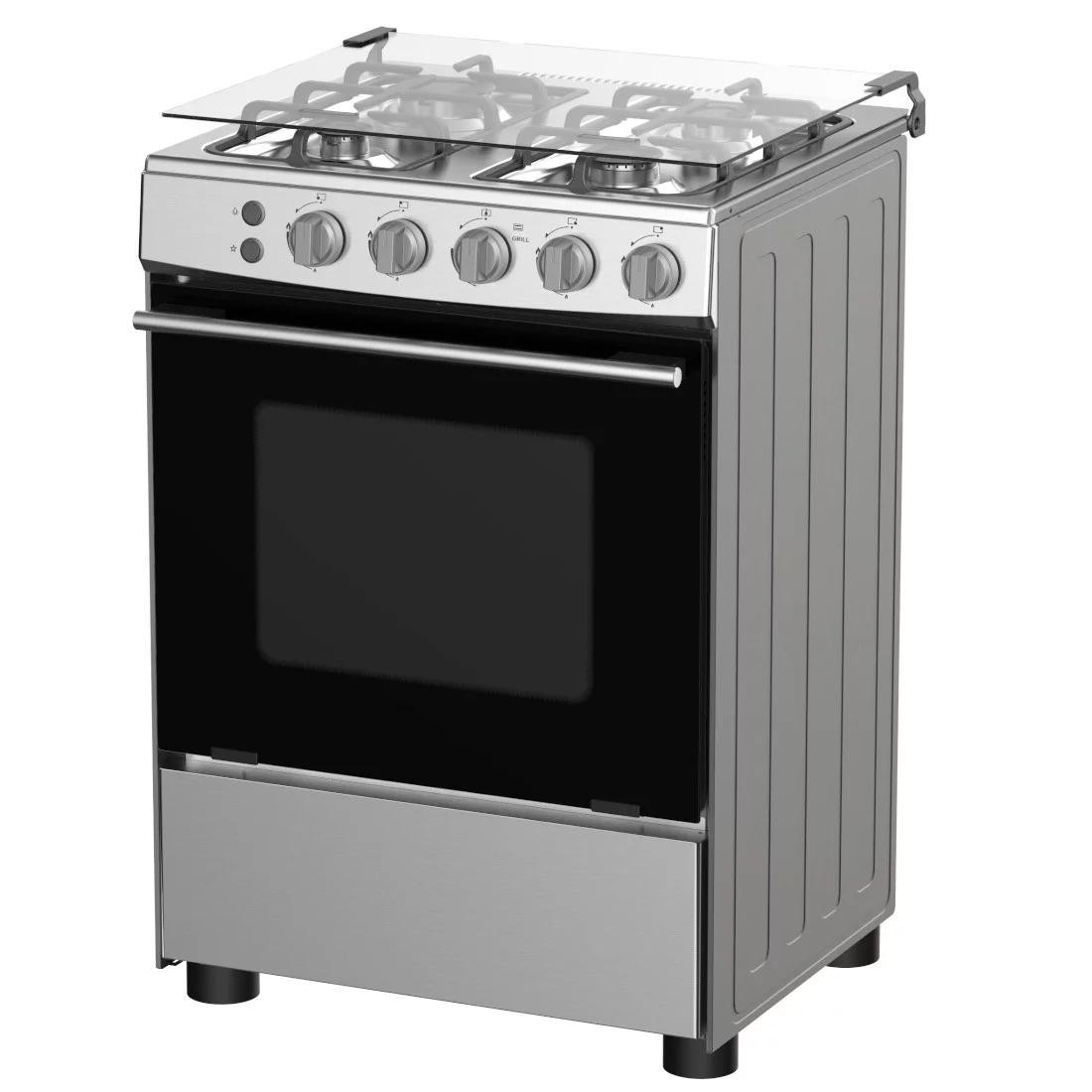 cuisiniere-hisense-4-feux-60x60-inox-hfg60121x-1.jpg CUISINIERE HISENSE 4 FEUX 60x60 INOX HFG60121X – Image 1