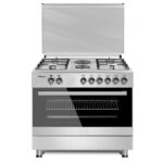 CUISINIERE HISENSE 6 FEUX 90x60 A GAZ + FOUR ELECTRIQUE GRIS HFG942GEES