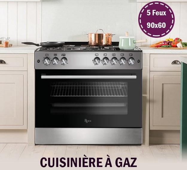 cuisiniere-roch-5-feux-90x60-inox-f9l50-g2il-rgc90eg-1.jpg CUISINIERE ROCH 5 FEUX 90x60 INOX F9L50 G2IL - RGC90EG – Image 1