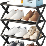 Étagère à chaussures, mince, étagère à chaussures, assemblage, pliable,