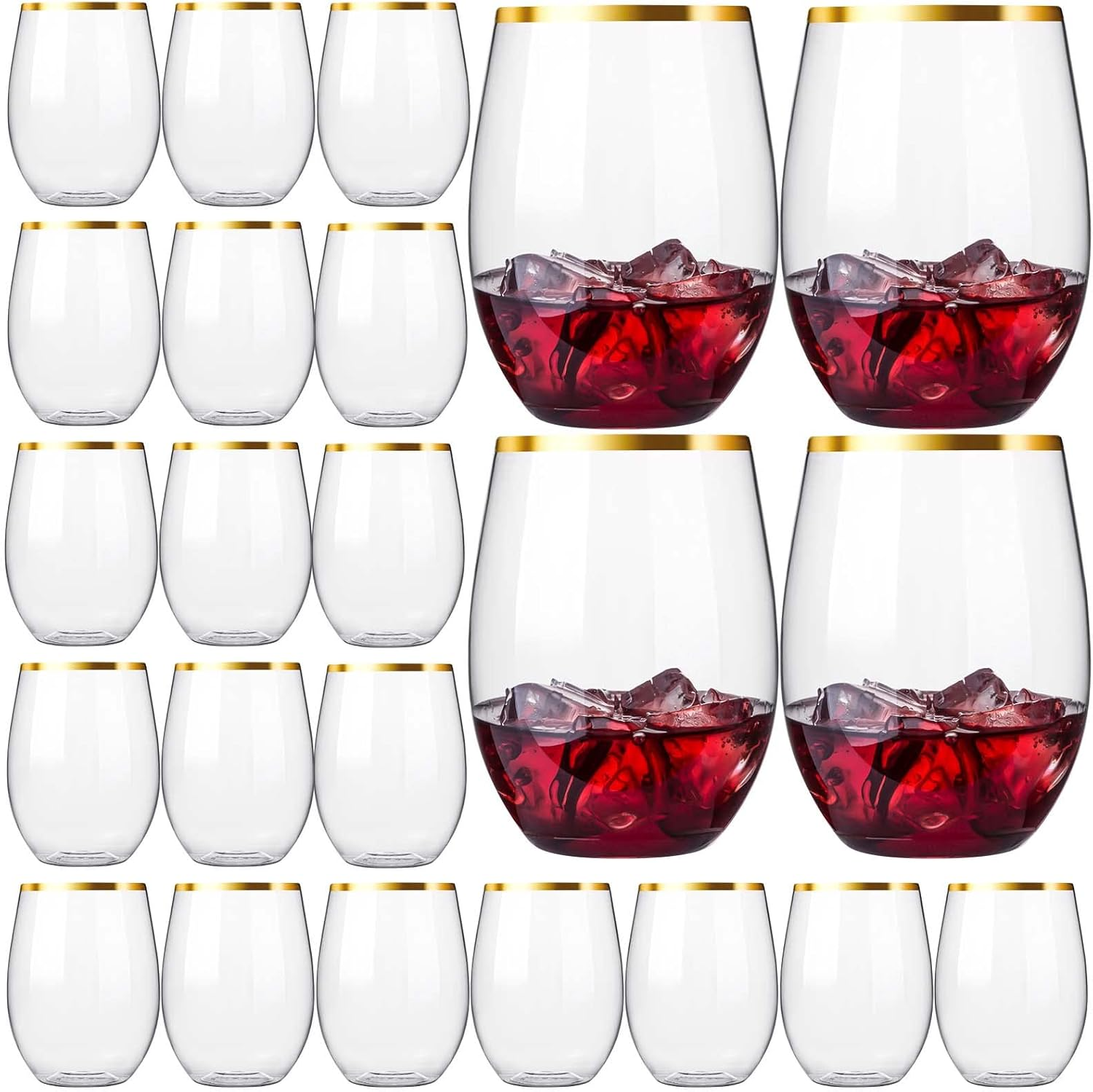 lot-de-12-verres-jetables-incassables-avec-bord-dore-verres-a-cocktail-a-whisky-verres-transparents-1.png Lot de 12 verres jetables incassables avec bord doré, verres à cocktail à whisky, verres transparents – Image 1