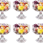 Lot de 6 verres à cocktail en verre pour crème glacée, dessert, fruits en cristal, apéritif fruit