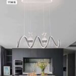Lustre de salle à manger de luxe nordique, lustre de plafond à LED créatif