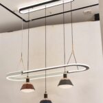 Lustre de salle de luxe nordique F50151, lustre de plafond à LED créatif