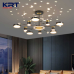 Lustre LED ciel étoilé, éclairage de plafond 3 couleurs à intensité variable