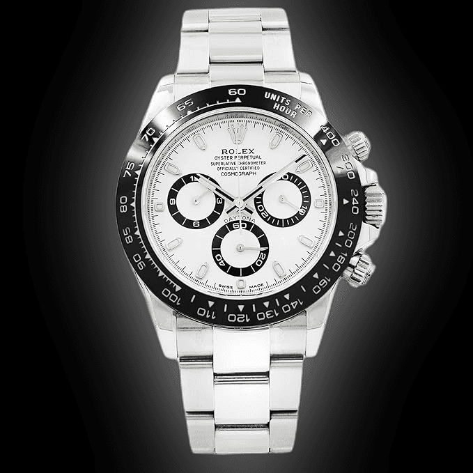 montre-homme-automatique-a-cadran-blanc-rolex-cosmograph-daytona-116500-1.png Montre homme automatique à cadran blanc, Rolex Cosmograph Daytona 116500 – Image 1