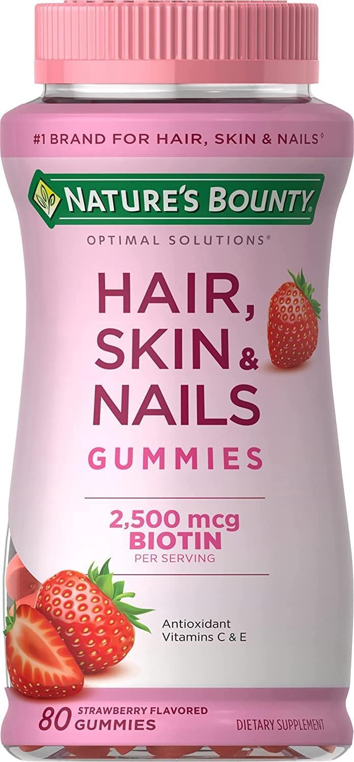 nature-s-bounty-optimal-solutions-cheveux-peau-et-ongles-a-la-biotine-saveur-fraise-80-gummies-1.png Nature's Bounty Optimal Solutions Cheveux, Peau et Ongles à la Biotine Saveur Fraise - 80 Gummies, – Image 1