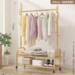 Portemanteau avec roulettes, Portant Penderie à Vêtements en Métal-sbn