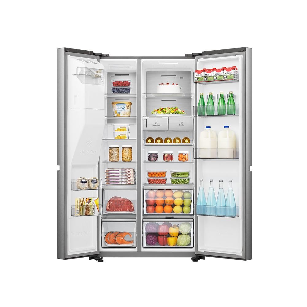 refrigerateur-hisense-side-by-side-4-portes-628-litres-avec-fontaine-inox-inverter-wifi-rs-82ws4sb.jpg REFRIGERATEUR HISENSE SIDE BY SIDE 4 PORTES 628 LITRES AVEC FONTAINE INOX INVERTER WIFI RS-82WS4SB – Image 1