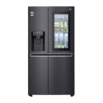 REFRIGERATEUR LG SIDE BY SIDE AVEC FONTAINE MATTE NOIR KNOCK KNOCK GCX257 CQVV