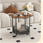 Table basse de canapé en verre et fer-SBN