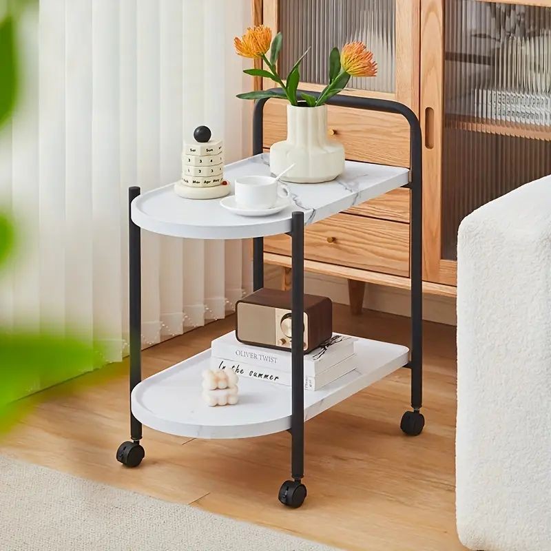 table-basse-mobile-a-2-niveaux-avec-roulettes-1.jpg Table basse mobile à 2 niveaux avec roulettes, – Image 1