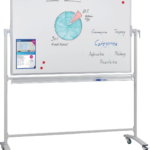 Tableau blanc mobile avec fonction rotative émail