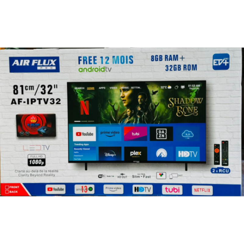 televiseur-airflux-af-iptv32-32-pouces-smart-tv-android-abonnement-iptv-integre-1-an-1.png Téléviseur AIRFLUX AF-IPTV32 32 Pouces Smart TV Android + Abonnement IPTV intégré 1 an – Image 1