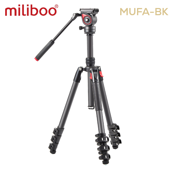 trepied-camera-professionnel-milliboo-mufa-bk-en-aluminium-avec-tete-fluide-q5s-muf-1.png Trépied caméra professionnel Milliboo MUFA-BK en aluminium avec tête fluide Q5S MUF – Image 1