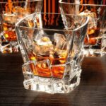 verre à whisky en cristal transparent, verre à cocktail à base épaisse
