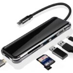 Adaptateur HDMI 6 en 1 (USB-C, Lecteur Carte SD x2, USB x2, HDMI)