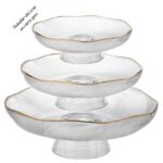 Assiette à Fruits en Verre sur Pied  Haut de Gamme Luxe léger