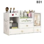 Boîte à cosmétiques en bois et plastique PVC