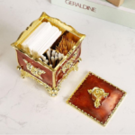 Boîte de coton-tige, cure-dents, coton de maquillages en acrylique