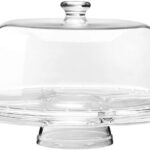 Borgonovo Palladio-Présentoir avec dôme en Verre 6 en 1, Transparent