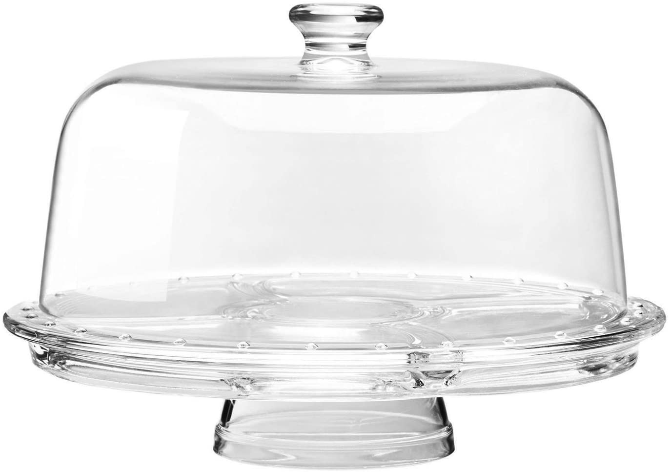borgonovo-palladio-presentoir-avec-dome-en-verre-6-en-1-transparent.jpg Borgonovo Palladio-Présentoir avec dôme en Verre 6 en 1, Transparent – Image 1