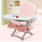 Chaise Rehausseur Réglable et Pliable pour Bébés et Enfants