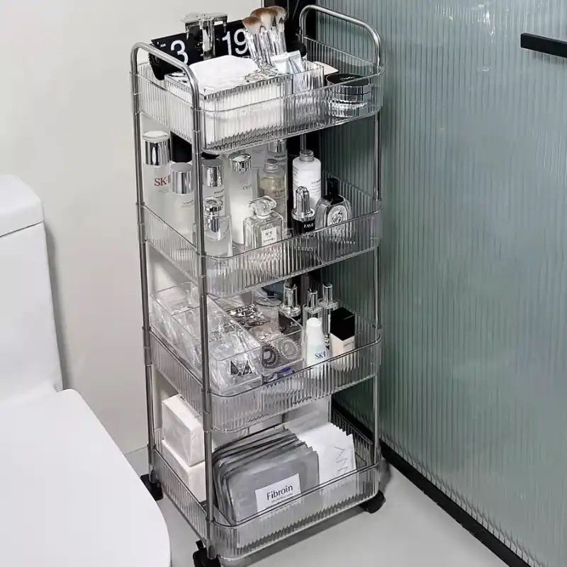 chariot-de-rangement-roulant-avec-roulettes-etagere-de-rangement-de-salle-de-bain-etagere-mobile-multifonctionnelle-.jpg Chariot de rangement roulant avec roulettes, étagère de rangement de salle de bain, étagère mobile multifonctionnelle – Image 1