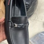 copy of MOCASSIN EN CUIR NOIR POUR HOMME AVEC MOTIF CROCODILE