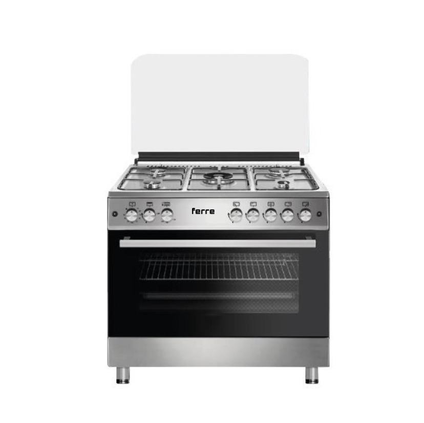 cuisiniere-ferre-5-feux-90x60-f9p50g2-inox.jpg CUISINIERE FERRE 5 FEUX 90X60 F9P50G2 INOX – Image 1