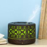 Diffuseur d'huiles essentielles & aromes LED 500 ml - bois foncé