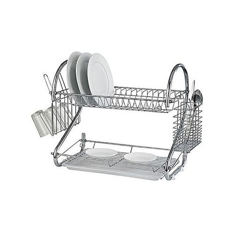 egouttoir-a-vaisselle-2-niveaux-avec-bac-amovible.jpg Égouttoir à Vaisselle - 2 Niveaux - Avec Bac Amovible – Image 1