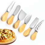 Ensemble couteau à fromage manche en bois 6pcs-TSV