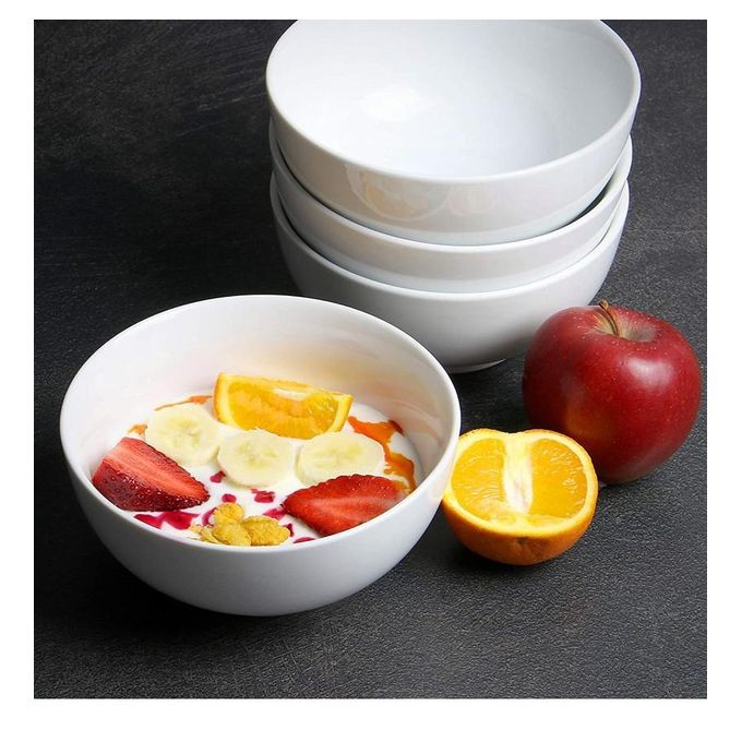 ensemble-de-4-bol-blanc-600-ml-parfait-pour-les-desserts-les-petits-dejeuners-et-les-soupes.jpg Ensemble de 4 bol blanc 600 ml - Parfait pour les desserts, les petits déjeuners et les soupes – Image 1