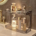 Étagère Double Couche De Luxe Légère Étagère De Rangement Cosmétique De Salle De Bain