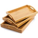 Lot de 3 plateaux en bois