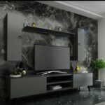 Meuble TV Myniture Ideal + étagère murale Q7009-4 Anthracite