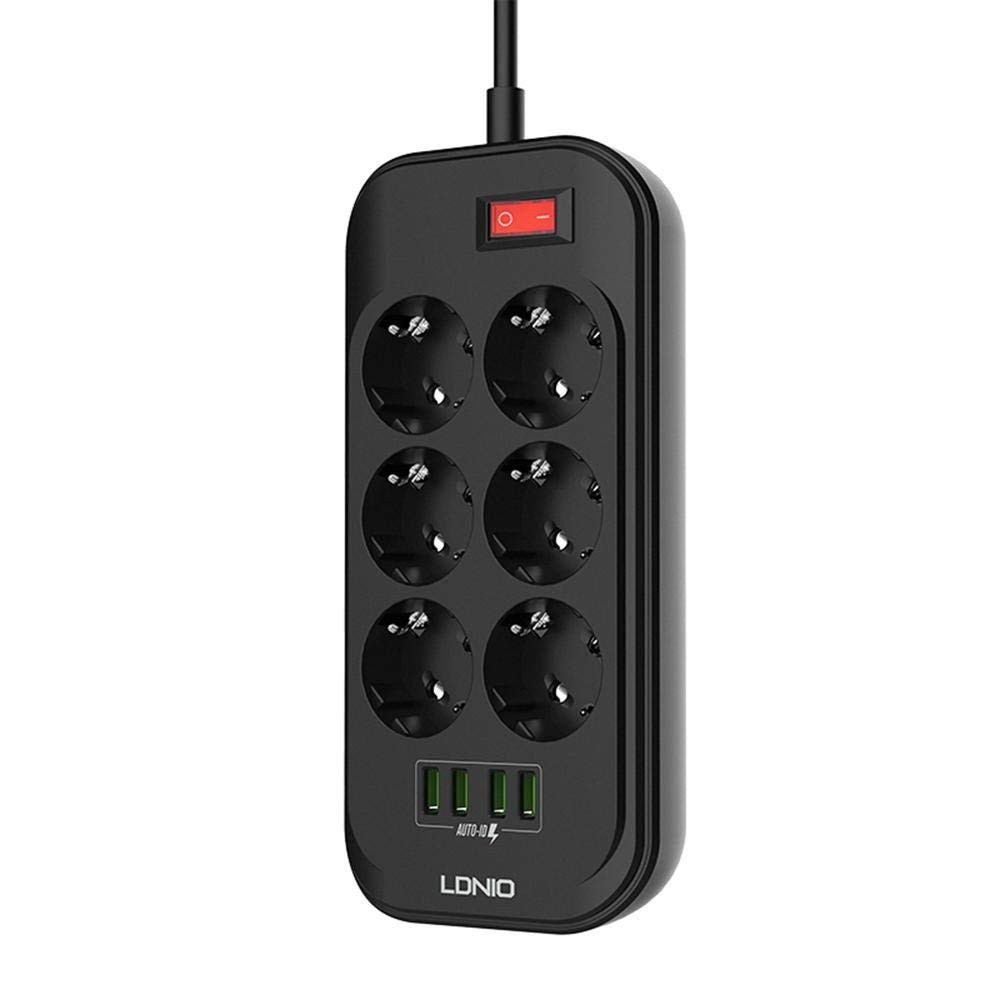 multiprises-ldnio-se6403-avec-4-chargeurs-usb.jpg Multiprises LDNIO SE6403 avec 4 chargeurs USB – Image 1