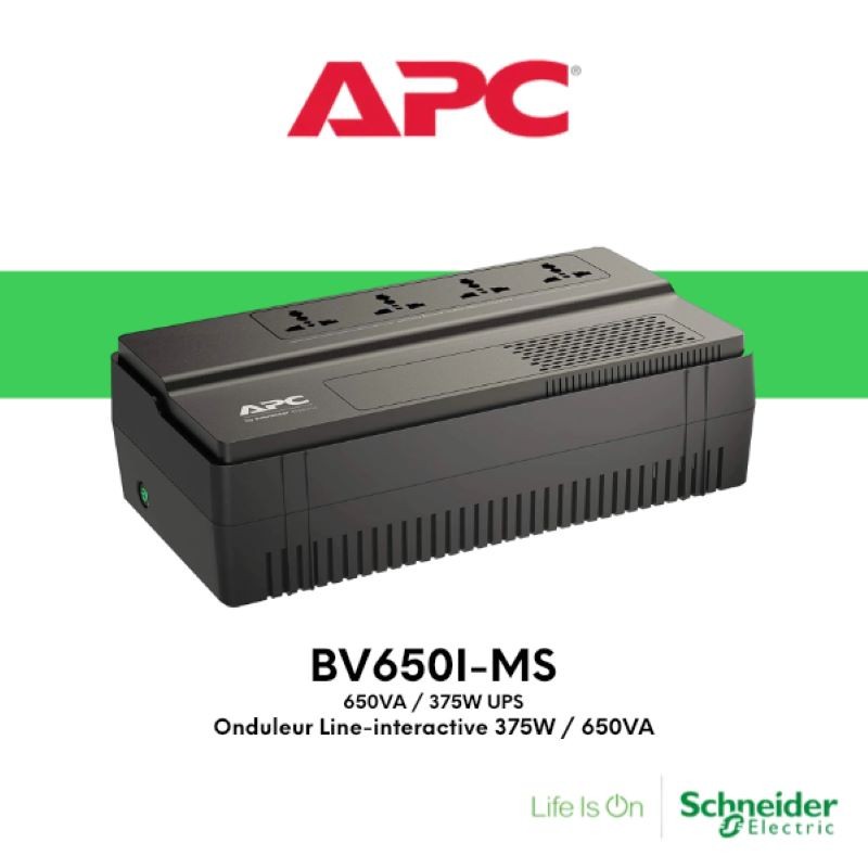 onduleur-apc-bv650i-ms-650va.jpg Onduleur APC BV650I-MS - 650VA – Image 1