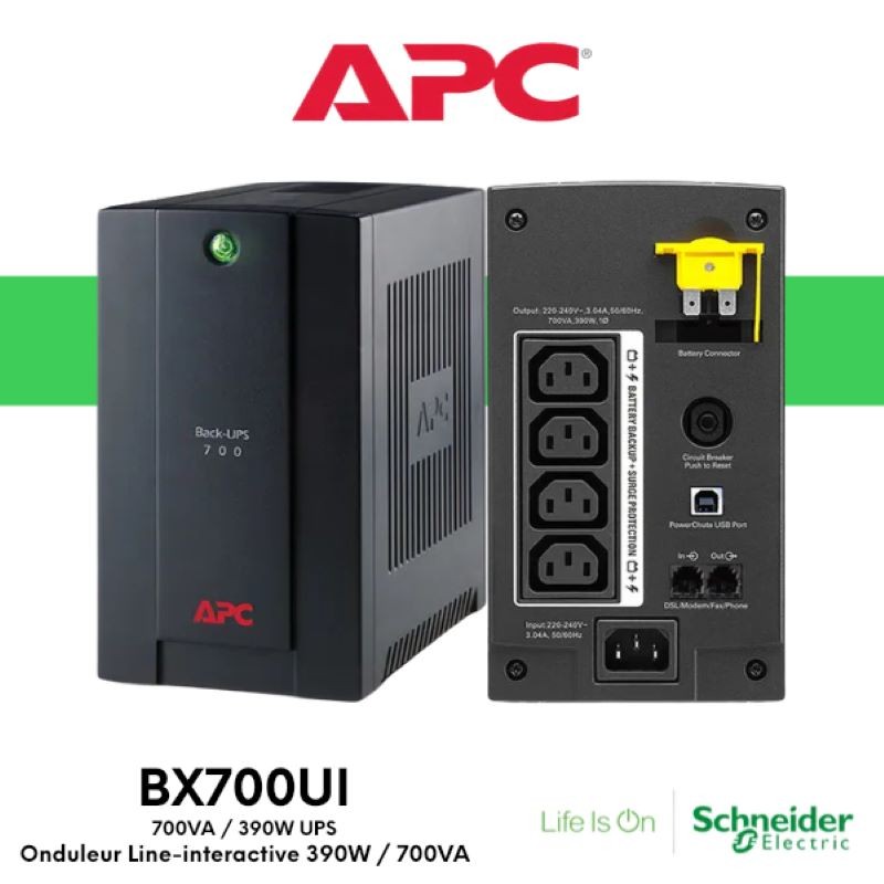 onduleur-apc-bx700ui-700va.jpg Onduleur APC BX700UI - 700VA – Image 1