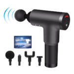 Pistolet de Massage, Appareil Massage Masseur Musculaire avec 4 Têtes de Massage 6 Niveaux de Vitesse,