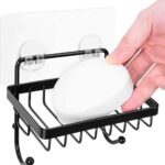 Porte savon mural adhésif avec 2 crochets